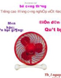 Giáo án điện tử công nghệ: quạt bàn