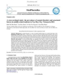 A cross-sectional study: the prevalence of mental disorders and associated factors in middle school students in Tuy Hoa City, Vietnam in 2021