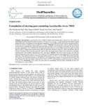 Formulation of chewing gum containing Lactobacillus brevis NB10