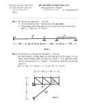 Đề thi môn cơ học kết cấu 1 - Trường đại học Thủy Lợi - Đề số 36