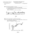 Đề thi môn cơ học kết cấu 1 - Trường đại học Thủy Lợi - Đề số 40