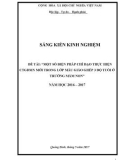 Sáng kiến kinh nghiệm Mầm non: Một số biện pháp chỉ đạo, thực hiện chương trình giáo dục mầm non mới lớp mẫu giáo ghép 3 độ tuổi ở trường Mầm non