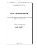 Sáng kiến kinh nghiệm Mầm non: Một số biện pháp giúp trẻ 24-36 tháng phát triển ngôn ngữ thông qua trò chơi