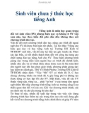 Sinh viên chưa ý thức học tiếng Anh