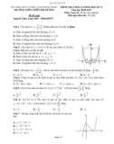 Đề thi HK 1 môn Toán lớp 12 năm 2016 - THPT Thiên Hộ Dương