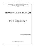 Trao đổi kinh nghiệm dạy tập đọc lớp 3