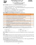 Đề thi học kì 1 môn Hóa học lớp 11 năm 2021-2022 có đáp án - Trường THPT Gia Định, TP.HCM (Khối Tích hợp)