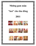 Những gam màu hot cho thu đông 2011