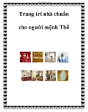 Trang trí nhà chuẩn cho người mệnh Thổ