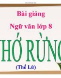 Bài giảng Ngữ văn lớp 8: Nhớ rừng