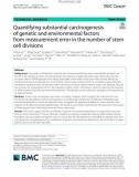 Quantifying substantial carcinogenesis of genetic and environmental factors from measurement error in the number of stem cell divisions