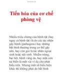 Tiến hóa của cơ chế phòng vệ