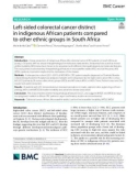 Left-sided colorectal cancer distinct in indigenous African patients compared to other ethnic groups in South Africa