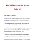 Tìm hiểu đoạn trích Rama buộc tội