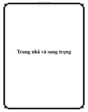 Trang nhã và sang trọng