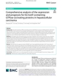 Comprehensive analysis of the expression and prognosis for IQ motif-containing GTPase-activating proteins in hepatocellular carcinoma