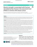 Muscle strength is associated with fracture risk obtained by fracture risk assessment tool (FRAX) in women with breast cancer