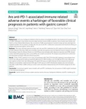 Are anti-PD-1-associated immune related adverse events a harbinger of favorable clinical prognosis in patients with gastric cancer?