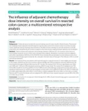 The influence of adjuvant chemotherapy dose intensity on overall survival in resected colon cancer: A multicentered retrospective analysis