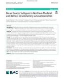 Breast Cancer Subtypes in Northern Thailand and Barriers to satisfactory survival outcomes