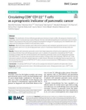 Circulating CD8+CD122+ T cells as a prognostic indicator of pancreatic cancer