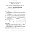 Đề tốt nghiệp CĐ nghề khóa 2 Điện công nghiệp (2008-2011) - Mã: ĐCN - LT 44 - Phần lý thuyết (kèm Đ.án)
