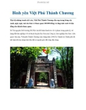 Bình yên Việt Phủ Thành Chương