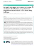 Female breast cancer incidence predisposing risk factors identification using nationwide big data: A matched nested case-control study in Taiwan