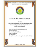 Sáng kiến kinh nghiệm Mầm non: Một số kinh nghiệm trong việc ứng dụng phương pháp Montessori để phát triển vận động tinh cho trẻ nhà trẻ 24-36 tháng tuổi