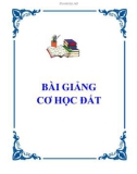 Bài giảng cơ học đất