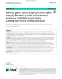 Refining gastric cancer staging: Examining the interplay between number and anatomical location of metastatic lymph nodes - a retrospective multi-institutional study