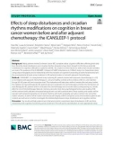 Effects of sleep disturbances and circadian rhythms modifications on cognition in breast cancer women before and after adjuvant chemotherapy: The ICANSLEEP-1 protocol