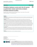 Oxidative balance score and risk of cancer: A systematic review and meta-analysis of observational studies