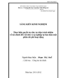 Sáng kiến kinh nghiệm: Thực hiện quyền tự chủ, tự chịu trách nhiệm về tài chính đối với đơn vị sự nghiệp tự bảo đảm một phần chi phí hoạt động