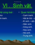 Đa dạng sinh học - Chương 6: Sinh vật