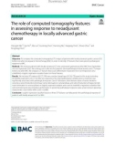 The role of computed tomography features in assessing response to neoadjuvant chemotherapy in locally advanced gastric cancer