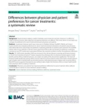 Differences between physician and patient preferences for cancer treatments: A systematic review