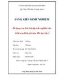 Sáng kiến kinh nghiệm Tiểu học: Sử dụng câu hỏi, bài tập trắc nghiệm vào kiểm tra đánh giá môn Tin học lớp 3