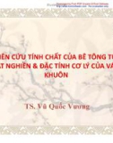 NGHIÊN CỨU TÍNH CHẤT CỦA BÊ TÔNG TỰ LÈN CÁT NGHIỀN & ĐẶC TÍNH CƠ LÝ CỦA VÁN KHUÔN