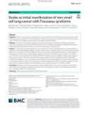 Stroke as initial manifestation of non-small cell lung cancer with Trousseau syndrome