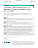 Establishment and characterization of a nongestational choriocarcinoma patient-derived xenograft model