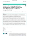 Nomogram for predicting lymph node metastasis in patients with ovarian cancer using ultrasonography: A multicenter retrospective study