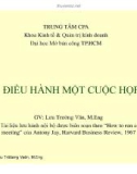 ĐIỀU HÀNH MỘT CUỘC HỌP