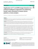 Application of CT and MRI images based on an artificial intelligence algorithm for predicting lymph node metastasis in breast cancer patients: A meta-analysis