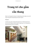 Trang trí cho gầm cầu thang