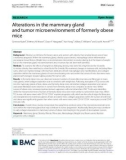 Alterations in the mammary gland and tumor microenvironment of formerly obese mice