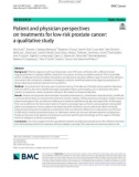 Patient and physician perspectives on treatments for low-risk prostate cancer: A qualitative study