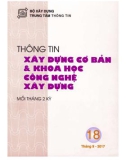 Thông tin Xây dựng cơ bản và khoa học công nghệ xây dựng – Số 18/2017