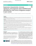 Expression characteristic, immune signature, and prognosis value of EFNA family identifed by multi-omics integrative analysis in pan-cancer