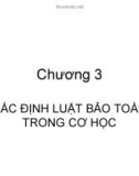 Chương 3-CÁC ĐỊNH LUẬT BẢO TOÀN TRONG CƠ HỌC